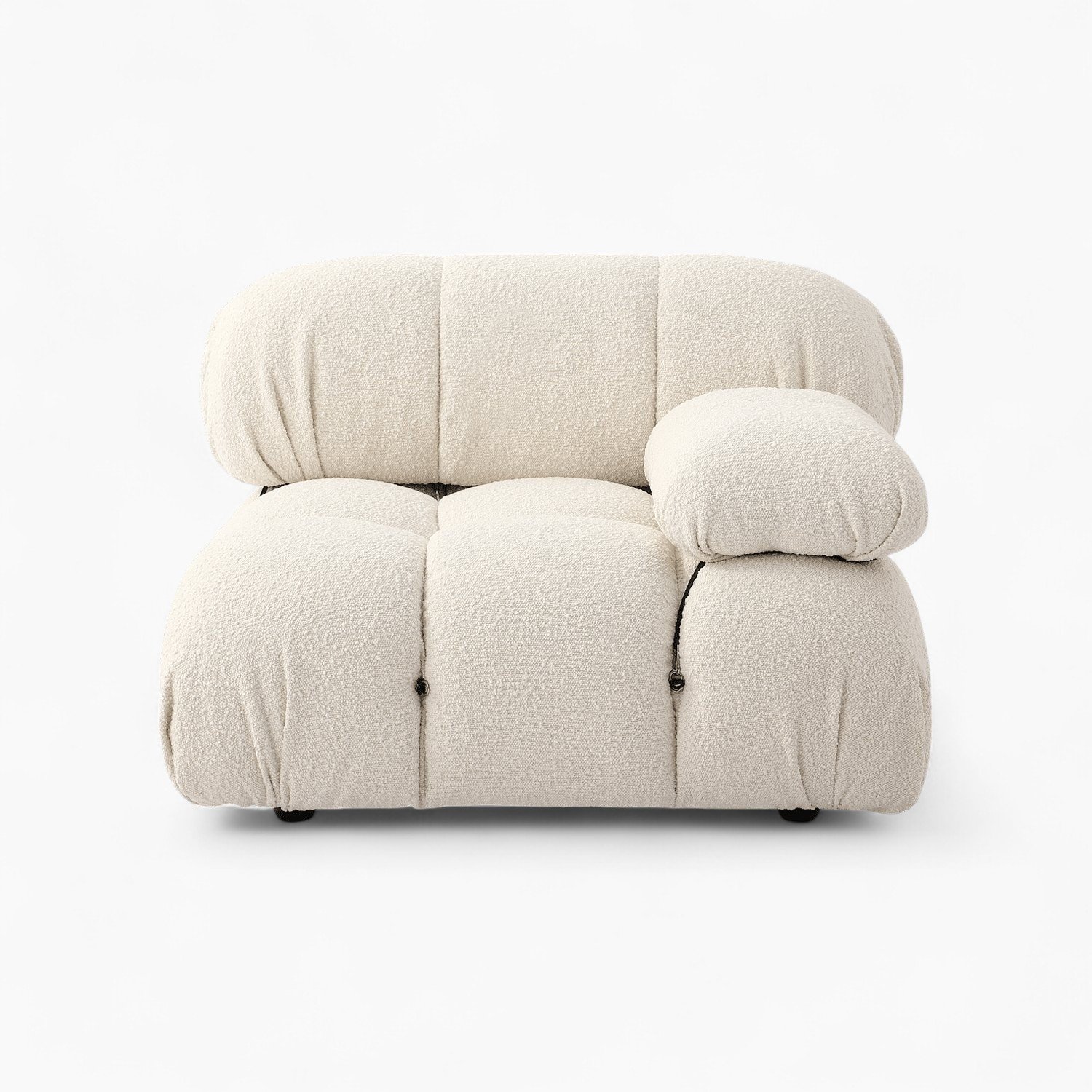 Camaleonda-Module-Armrest-Boucle-White-4-1 Camaleonda Sofa Module Armrest Replica by Mario Bellini - Image 1