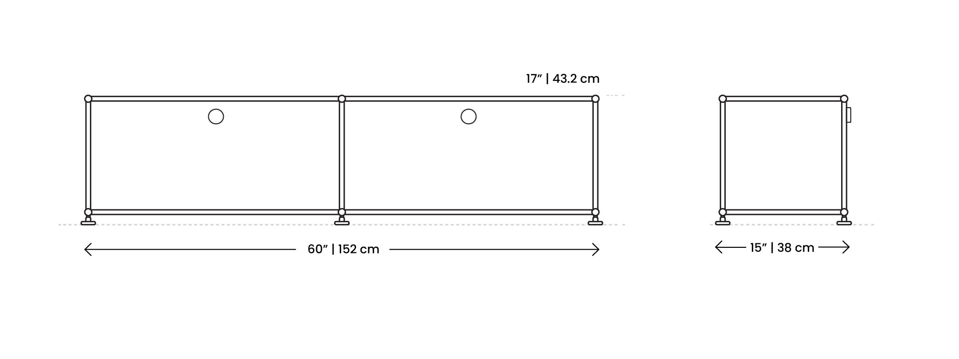 Dimensions Haller Media B218 Desktop