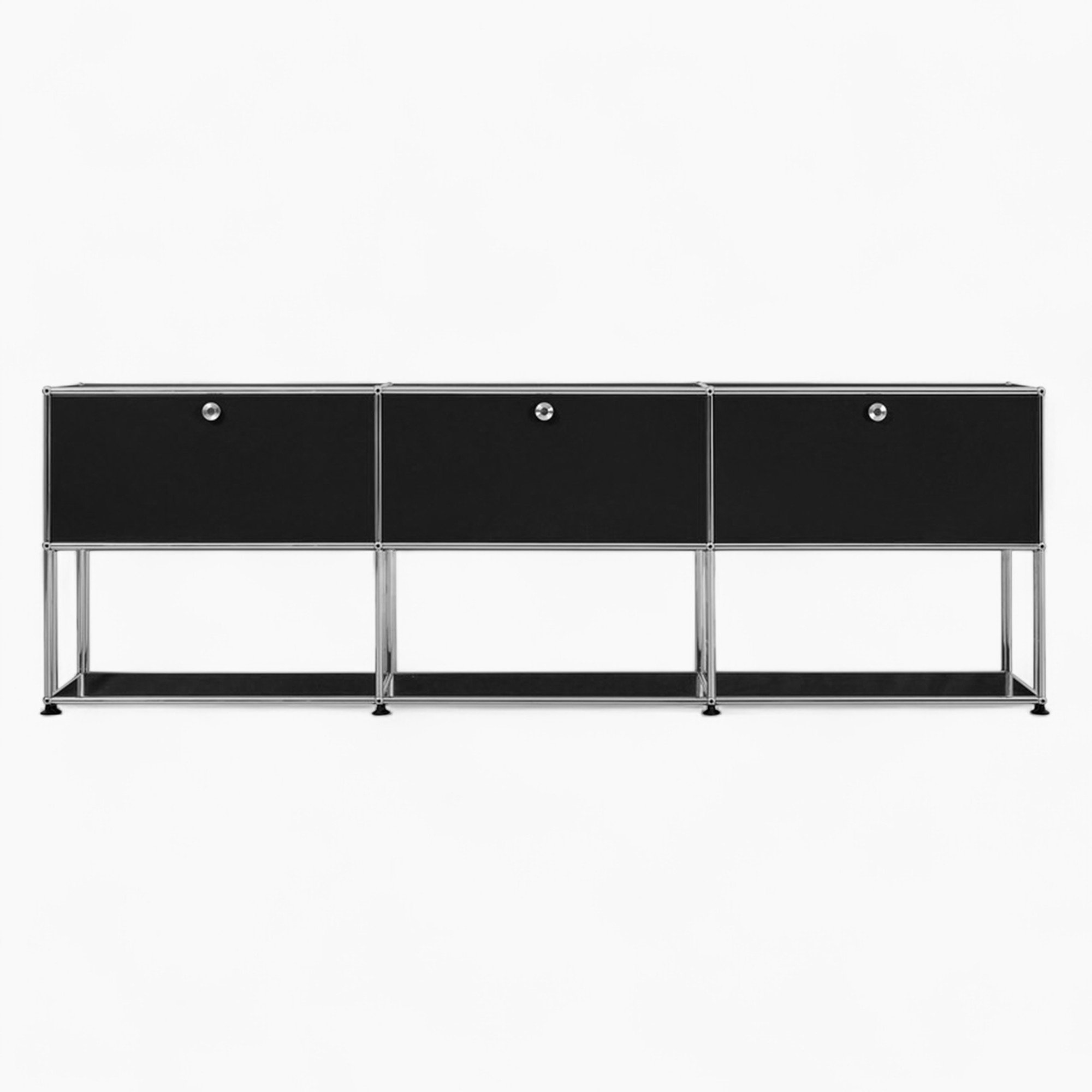 Haller-Sideboard-H2-Black Haller Sideboard H2 Replica by Fritz Haller for USM - Image 1