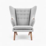Papa Bear Chair and Ottoman Replica by Hans J. Wegner for Fredericia Furniture