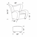 The Tired Man Lounge Chair and Ottoman Replica by Flemming Lassen for Audo Copenhagen - Image 20