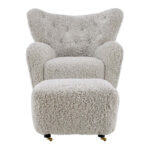 The Tired Man Lounge Chair and Ottoman Replica by Flemming Lassen for Audo Copenhagen - Image 4