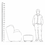 The Tired Man Lounge Chair and Ottoman Replica by Flemming Lassen for Audo Copenhagen - Image 21