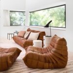 Togo Loveseat Leather Two Seater Replica by Michel Ducaroy for Ligne Roset - Image 4