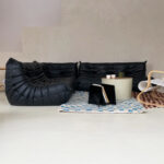 Togo Loveseat Leather Two Seater Replica by Michel Ducaroy for Ligne Roset - Image 3