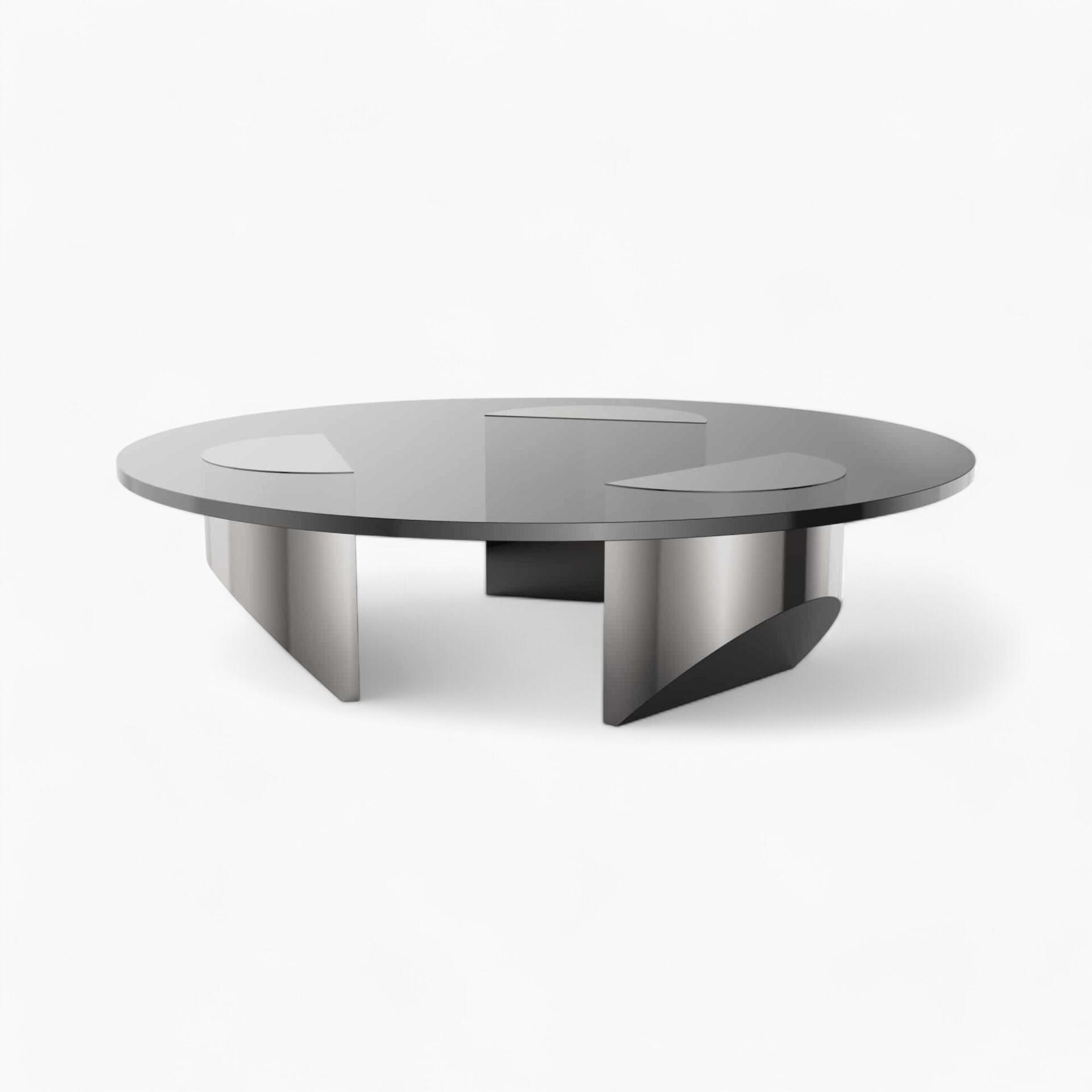 Wedge-Coffee-Table-Replica_Black-Polish-Steel-3-scaled Wedge Coffee Table Replica by Minotti and Oki Sato for Minotti - Image 1