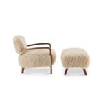 Yeti Sheepskin Armchair and Ottoman Replica by Timothy Oulton for RH - Image 2
